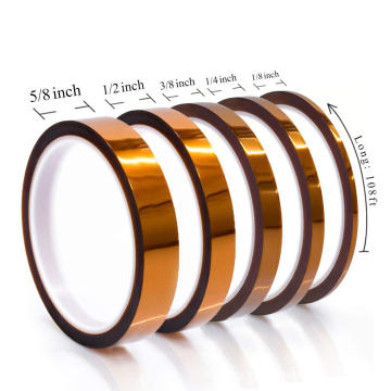 Free Sample durable polyimide High Temperature Resistant gold adhesive tape for Electric Task